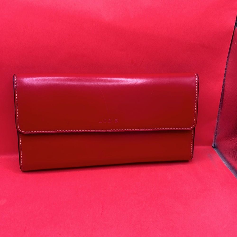 Lodi NWOT Red Leather Wallet in excellent condition